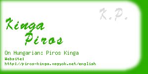 kinga piros business card